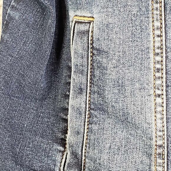 Torrid Denim Jacket Womens 3 3X Trucker Stretch Button Front Casual Blue - Picture 10 of 11